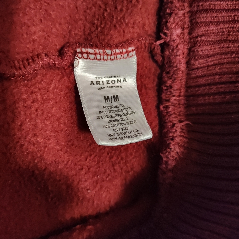 The Original Arizona Jean Company women's full zip hooded jacket, maroon, size M - Picture 4 of 4